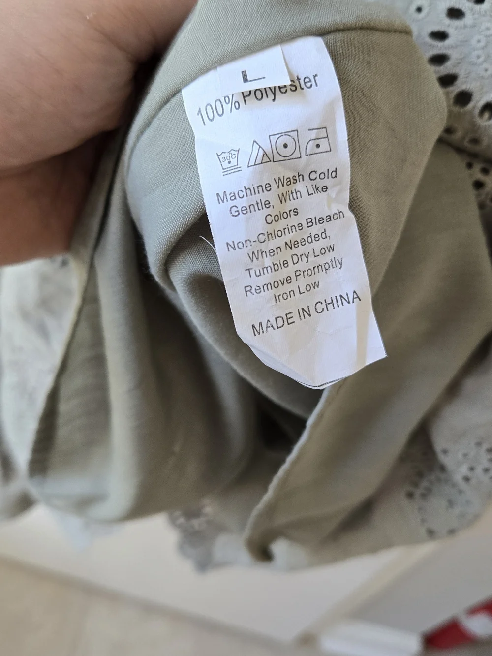 SundayUp Sage Green Eyelet Dress - Picture 2 of 3